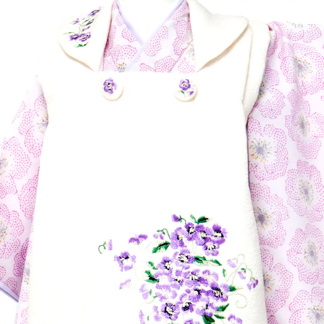 JILLSTUART》薄紫地に菫の被布コートセット／七五三・三歳女の子