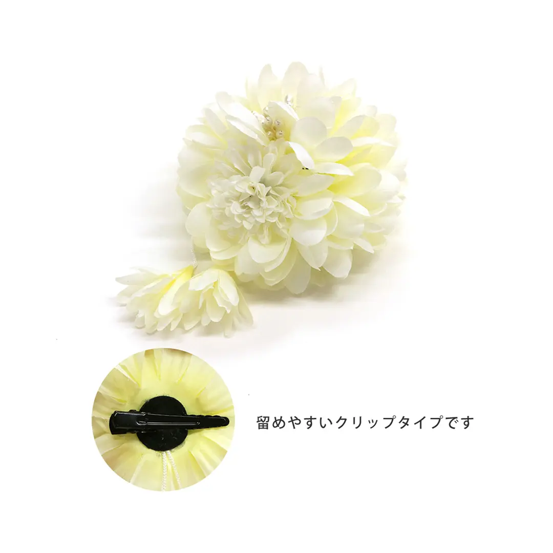 《JILLSTUART》薄紫地にアネモネの被布コートセット／七五三・三歳女の子 髪飾り