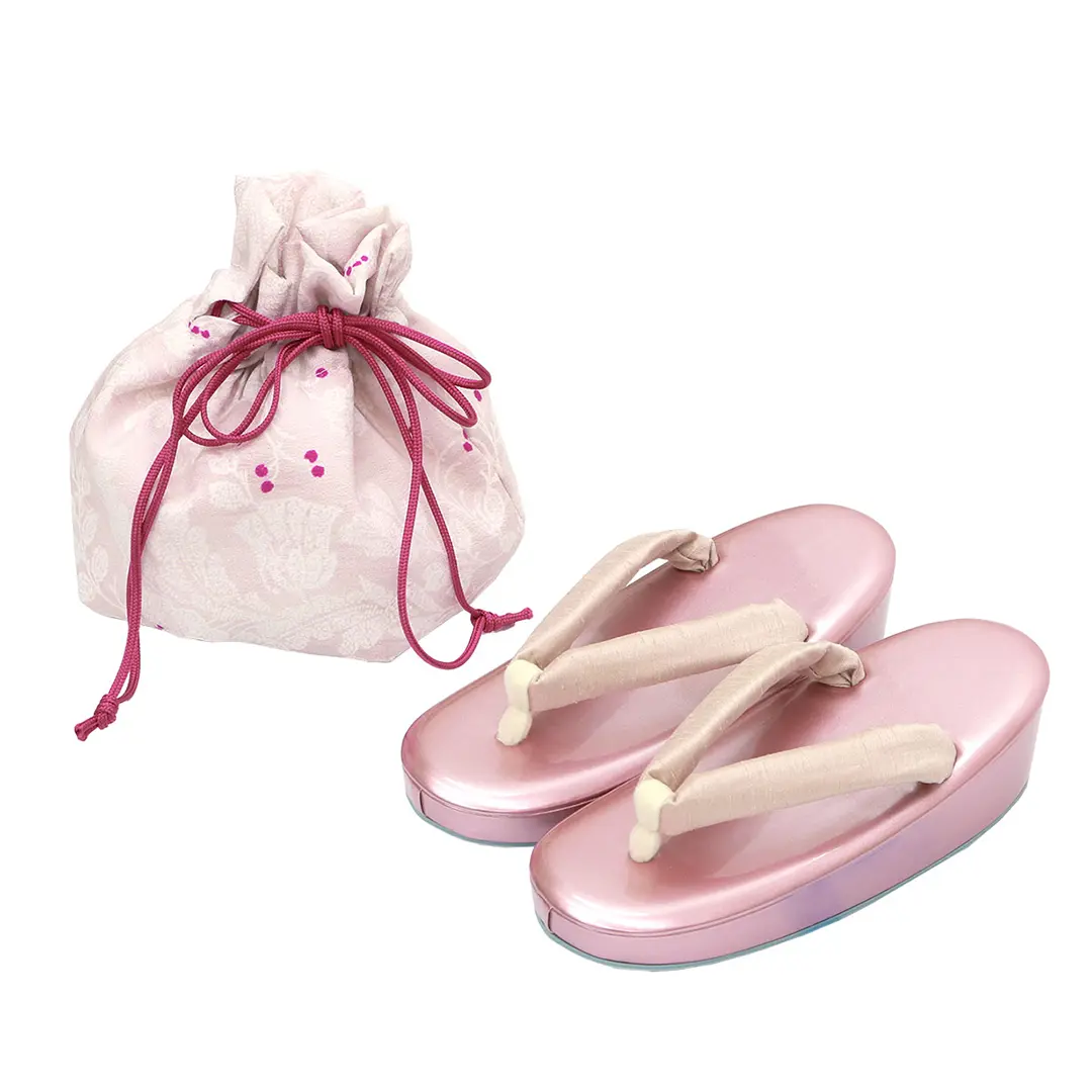 《JILLSTUART》ヴィンテージローズ（ホワイト）、ピンクの被布コートセット／七五三・三歳女の子・被布コートセット 小物