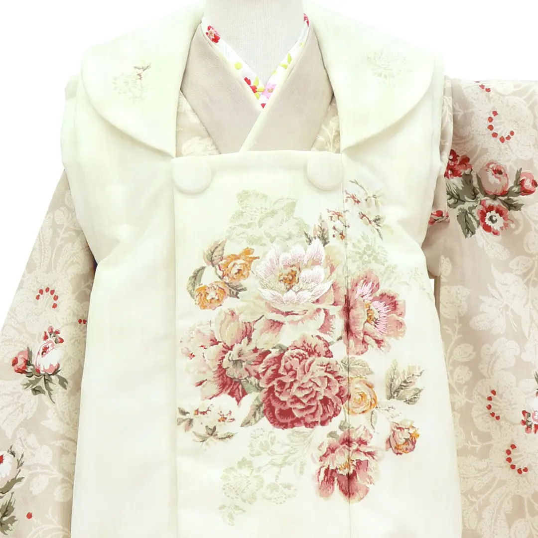 JILLSTUART》ヴィンテージローズ（ベージュ）、ホワイトの被布コート