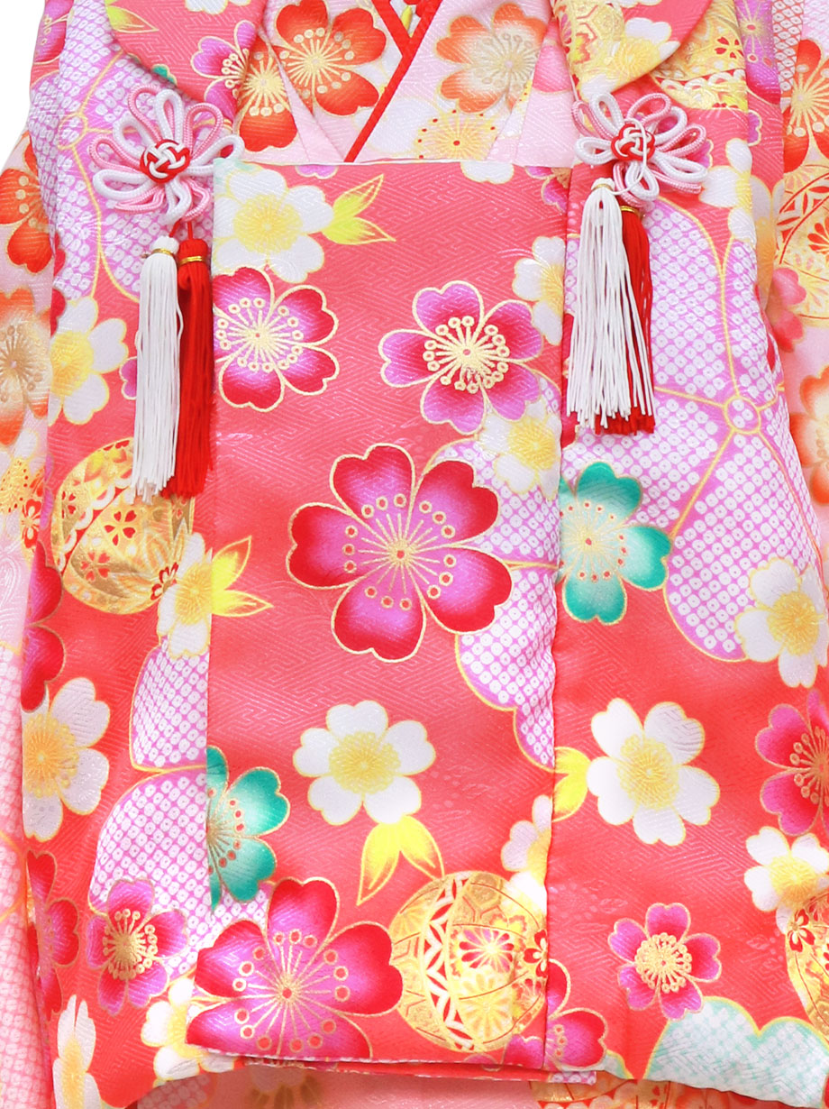 新品　女の子 七五三 3歳 被布 着物セット ピンク　まり　鞠 楽天市場】(七五三超早割11%OFF9/04迄)七五三 着物 3歳 女の子