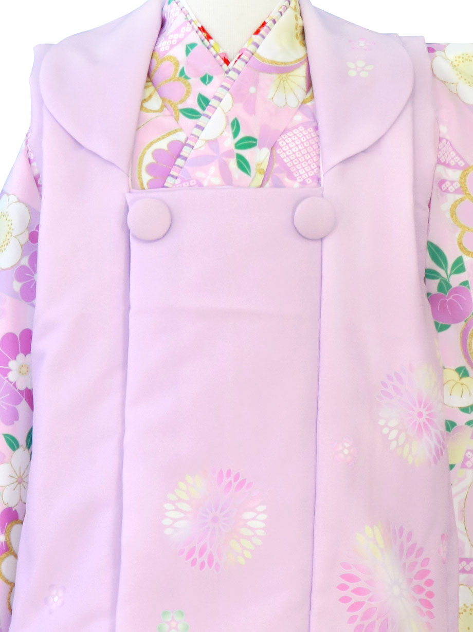 七五三 子供 着物 薄紫色 ラベンダー 花柄 被布 襦袢 草履 足袋セット 七五三 子供 着物 薄紫色 ラベンダー 花柄 被布 襦袢 草履 足袋