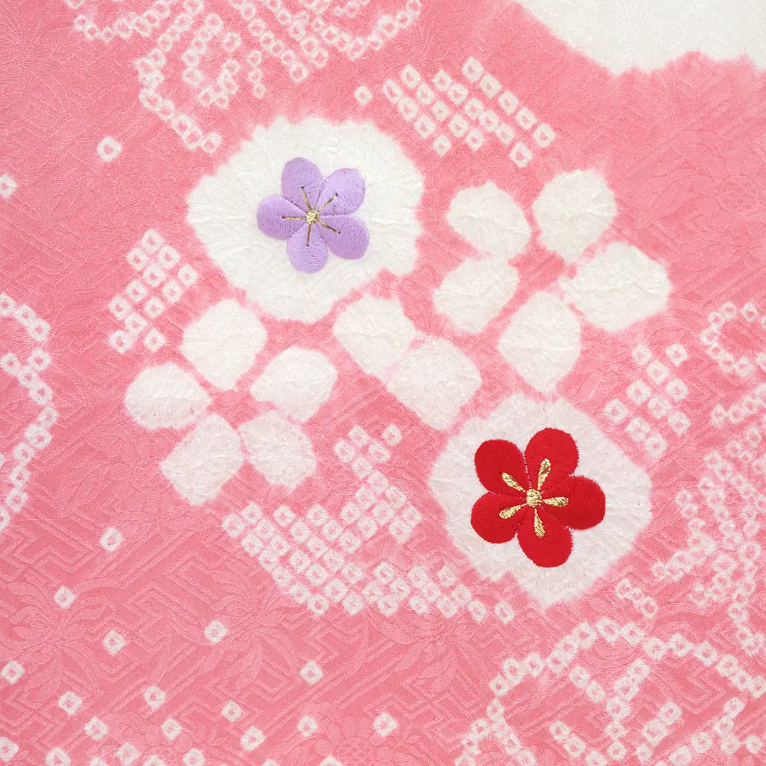 お宮参り ピンク 花柄 産着 楽天市場】お宮参り 着物 女の子 絹 正絹 掛け着 産着 ピンク 雲取り