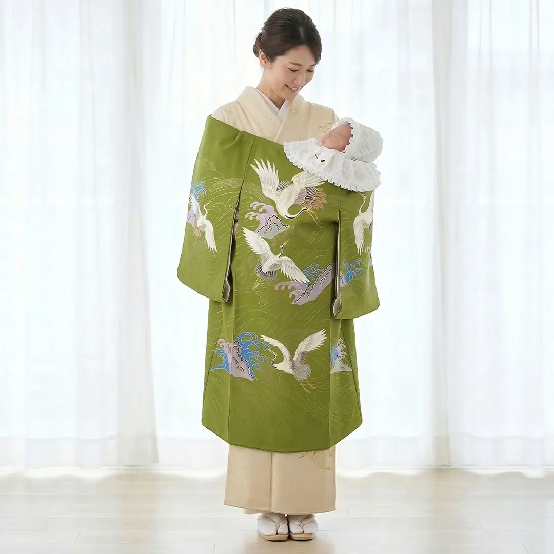お宮参り　着物 楽天市場】【レンタル】お宮参り 着物 女の子 産着レンタル 祝い着