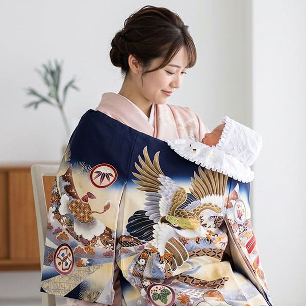 産着 お宮参りの祝い着・産着レンタルフルセット gender-144 color-038 の