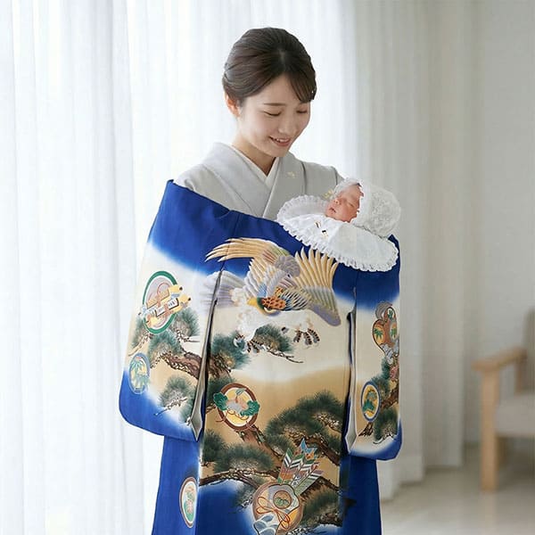 お宮参り羽織り(土日値下げ) お宮参りの祝い着・産着レンタルフルセット gender-144 season-146 の