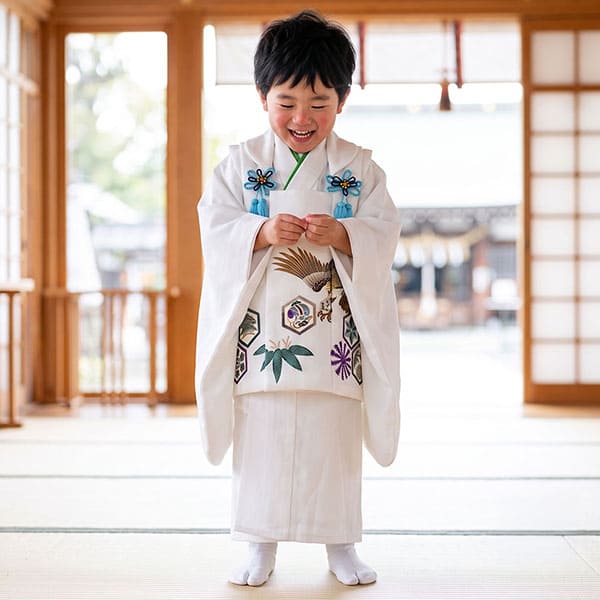 3歳男の子 被布コート｜宅配着物レンタルの京都かしきもの