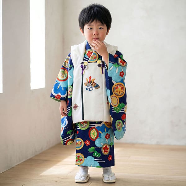 3歳男の子 被布コート｜宅配着物レンタルの京都かしきもの