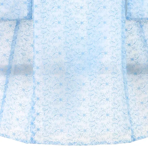 ブルーレースの祝い着（産着）／女児（かしきものオリジナル）裾模様