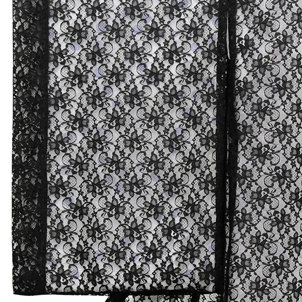 黒レースの絽の祝い着（産着）／男児（かしきものオリジナル）左袖