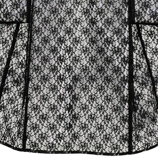 黒レースの絽の祝い着（産着）／男児（かしきものオリジナル）裾模様・中央