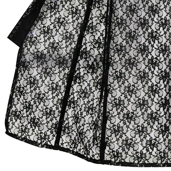 黒レースの絽の祝い着（産着）／男児（かしきものオリジナル）裾模様・端