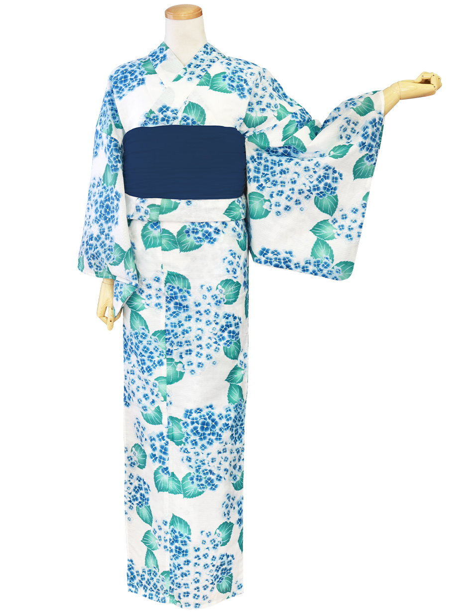 KYOETSU あじさい柄 浴衣 セット KYOETSU あじさい柄 浴衣 セット