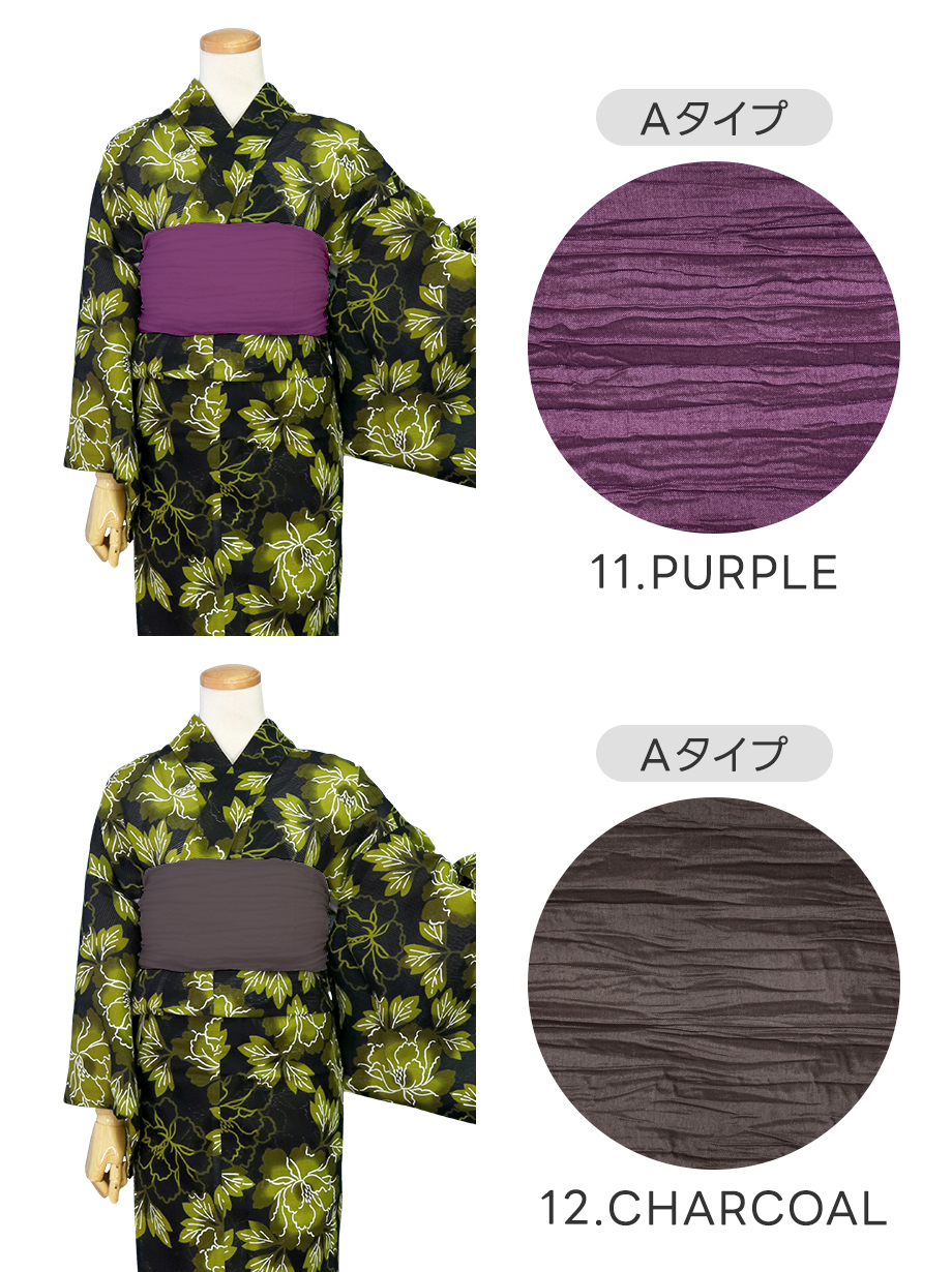 浴衣 牡丹の花模様 黒色 KK-2026