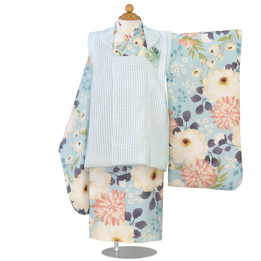 七五三 3歳 女の子 被布コートセット レトロモダン 赤系 花柄 フルセット 七五三 3歳 女の子 被布コートセット レトロモダン 赤系 花柄 フル