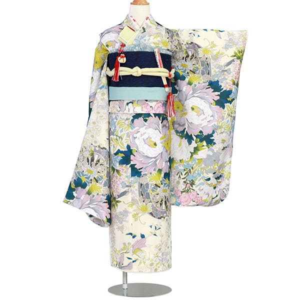 七五三　白地に牡丹の花の袋帯 七五三 白地に牡丹の花の袋帯 楽天市場】【レンタル】753 七五三