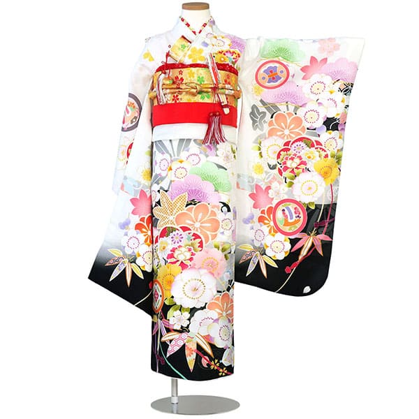 1点限り七五三 着物 7歳 女の子 着物単品 式部浪漫 梅笹 2024