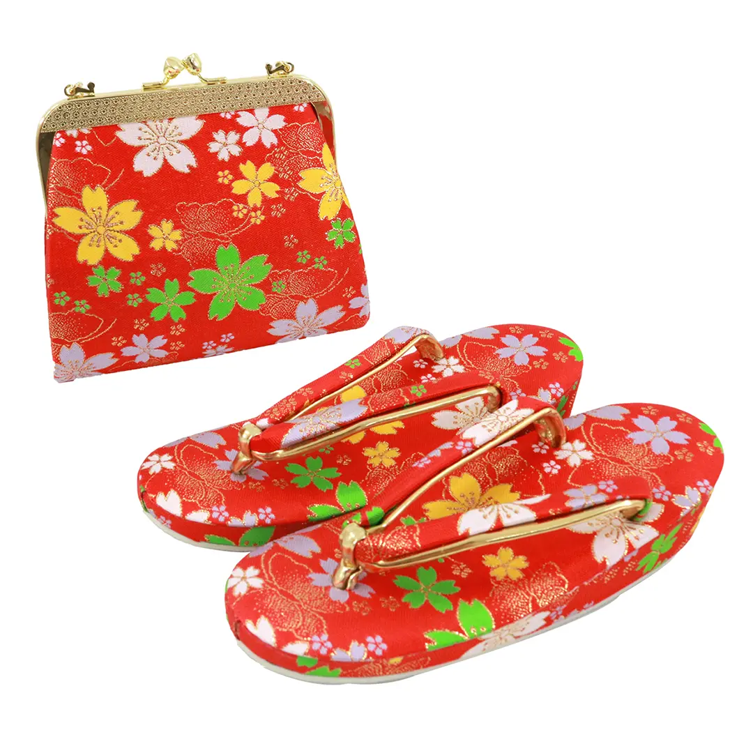 式部浪漫》源氏香・ピンクの着物（赤帯にアイボリー）／七五三・七歳