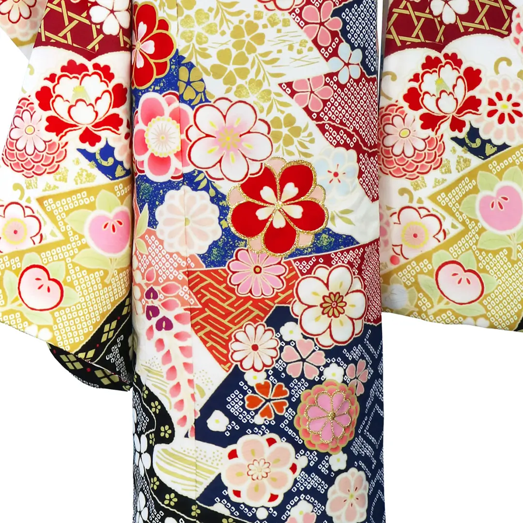 式部浪漫　着物　最終お値下げ 式部浪漫》藤色の辻が花風の着物／七五三・七歳女の子 | 宅配