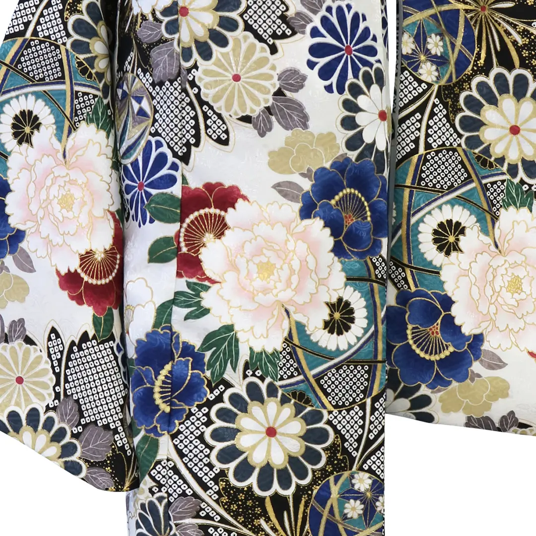 七五三 着物セット花柄 鞠 Kisste 七五三 着物 3歳 女の子 被布 セット 7点 赤 白 小花 鞠