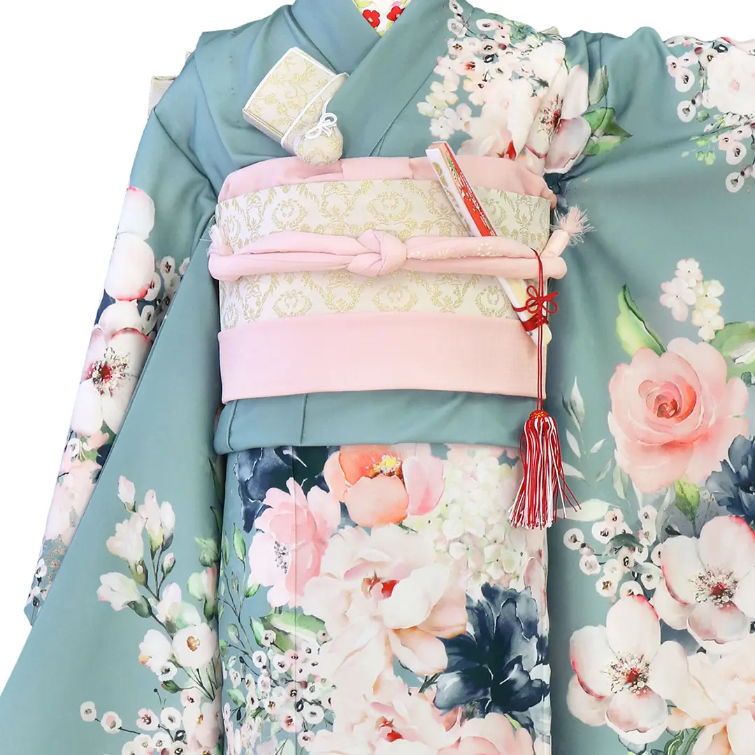 七五三 5歳 6歳 アンティーク 着物 作り帯 小物 髪飾り フルセット 七五三 5歳 6歳 アンティーク 着物 作り帯 小物 髪飾り フルセット