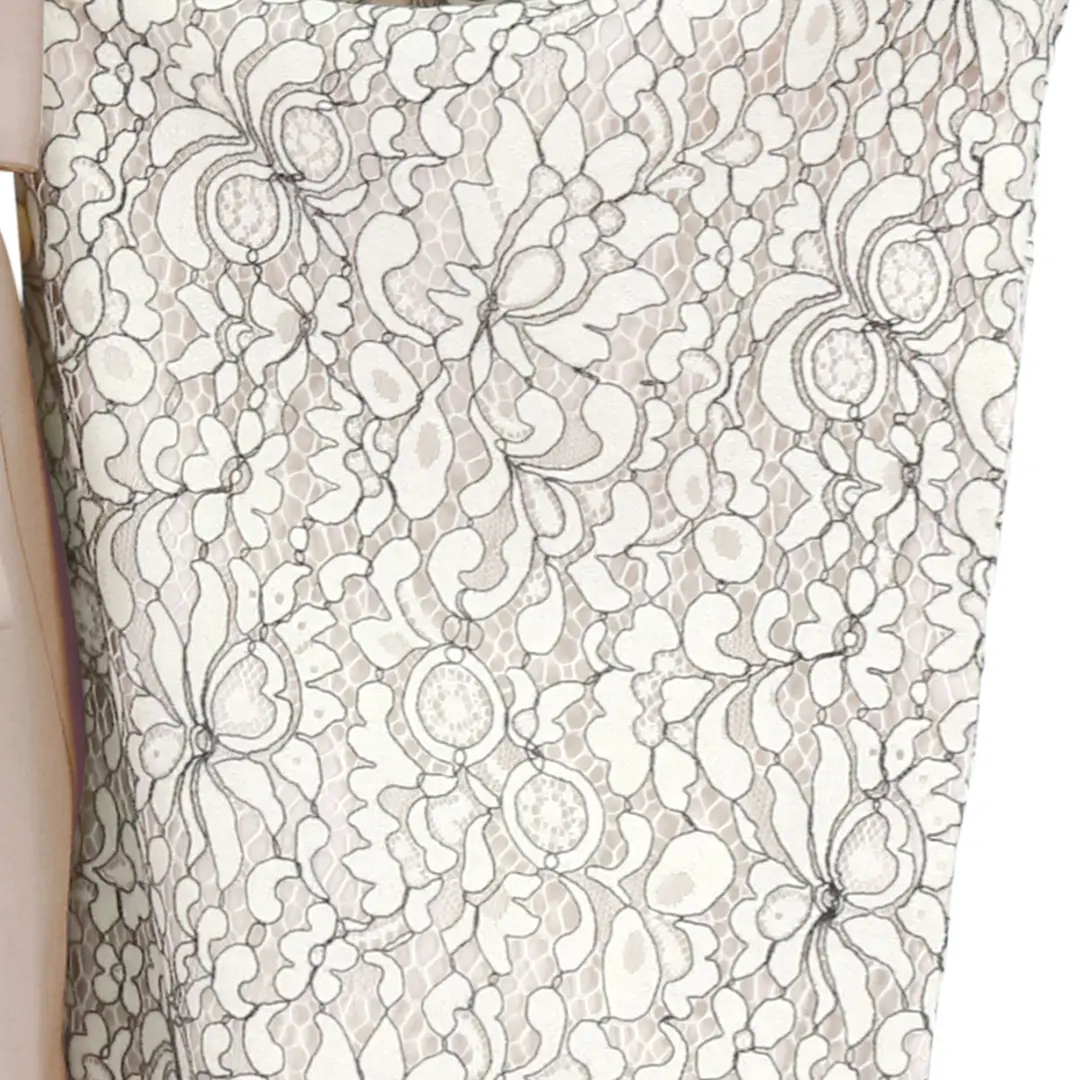 総レースアイボリーブラック・グレージュ袴（無地） （二尺袖）／卒業式／柄詳細