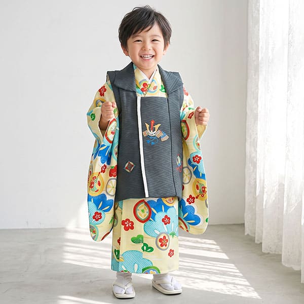 3歳男の子 被布コート｜宅配着物レンタルの京都かしきもの