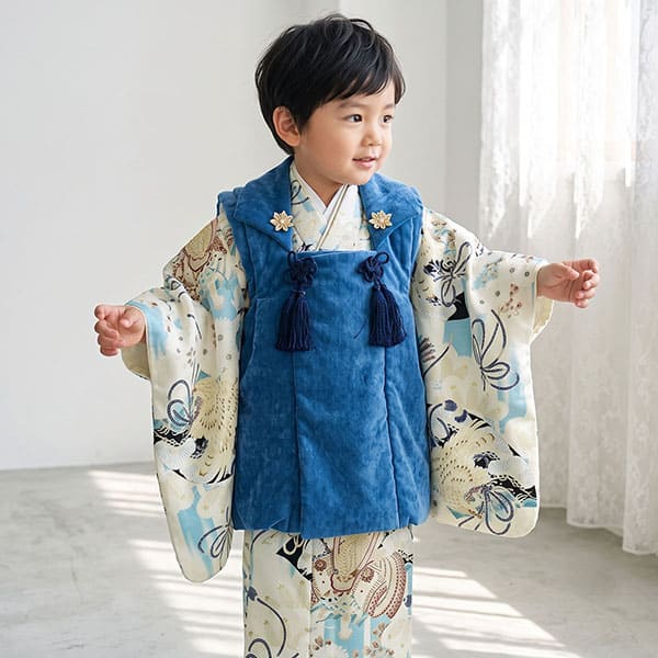 3歳男の子 被布コート｜宅配着物レンタルの京都かしきもの