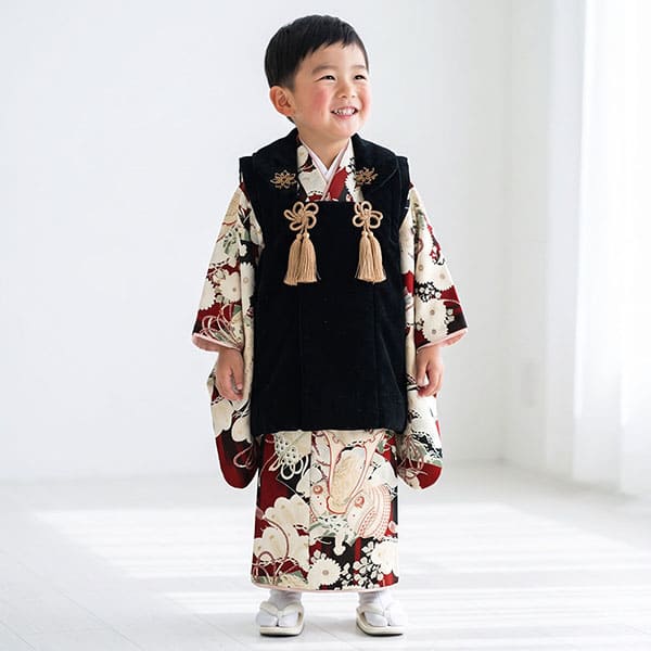 3歳男の子 被布コート｜宅配着物レンタルの京都かしきもの