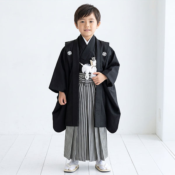 黒紋付、黒縞の袴／七五三・五歳男の子 の商品一覧 | 宅配着物レンタル