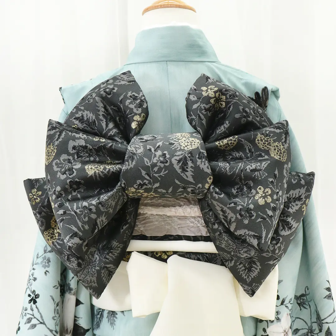 《JILLSTUART》水色地にクチナシとチョコレートコスモスの着物／七五三・七歳女の子