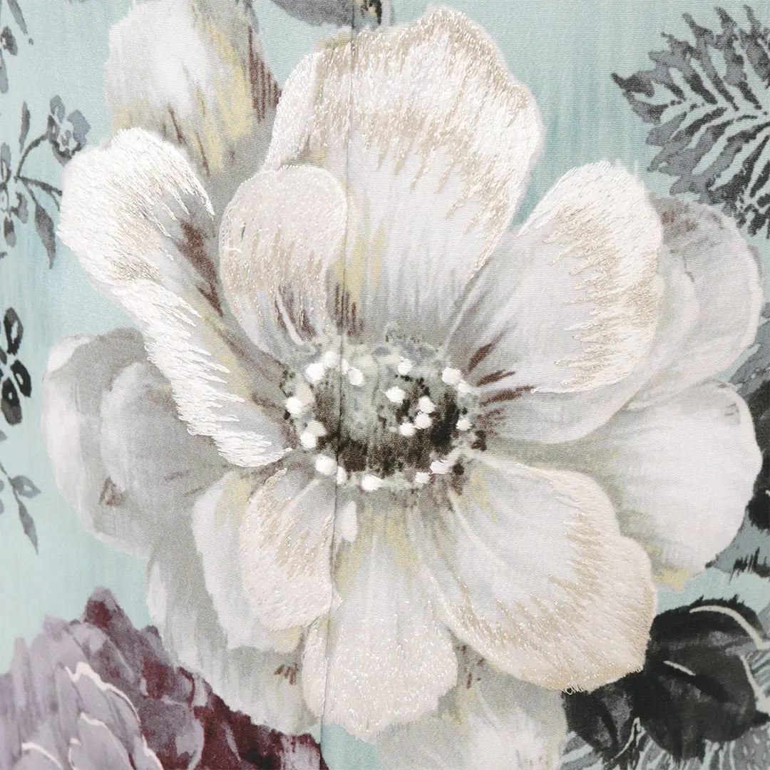 《JILLSTUART》水色地にクチナシとチョコレートコスモスの着物／七五三・七歳女の子