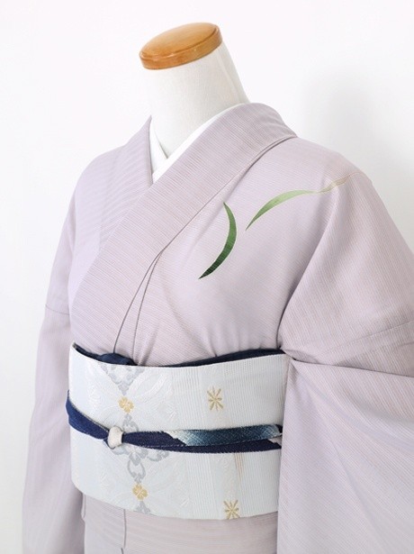 紫色地に菖蒲の訪問着(絽) | 宅配着物レンタルの京都かしきもの