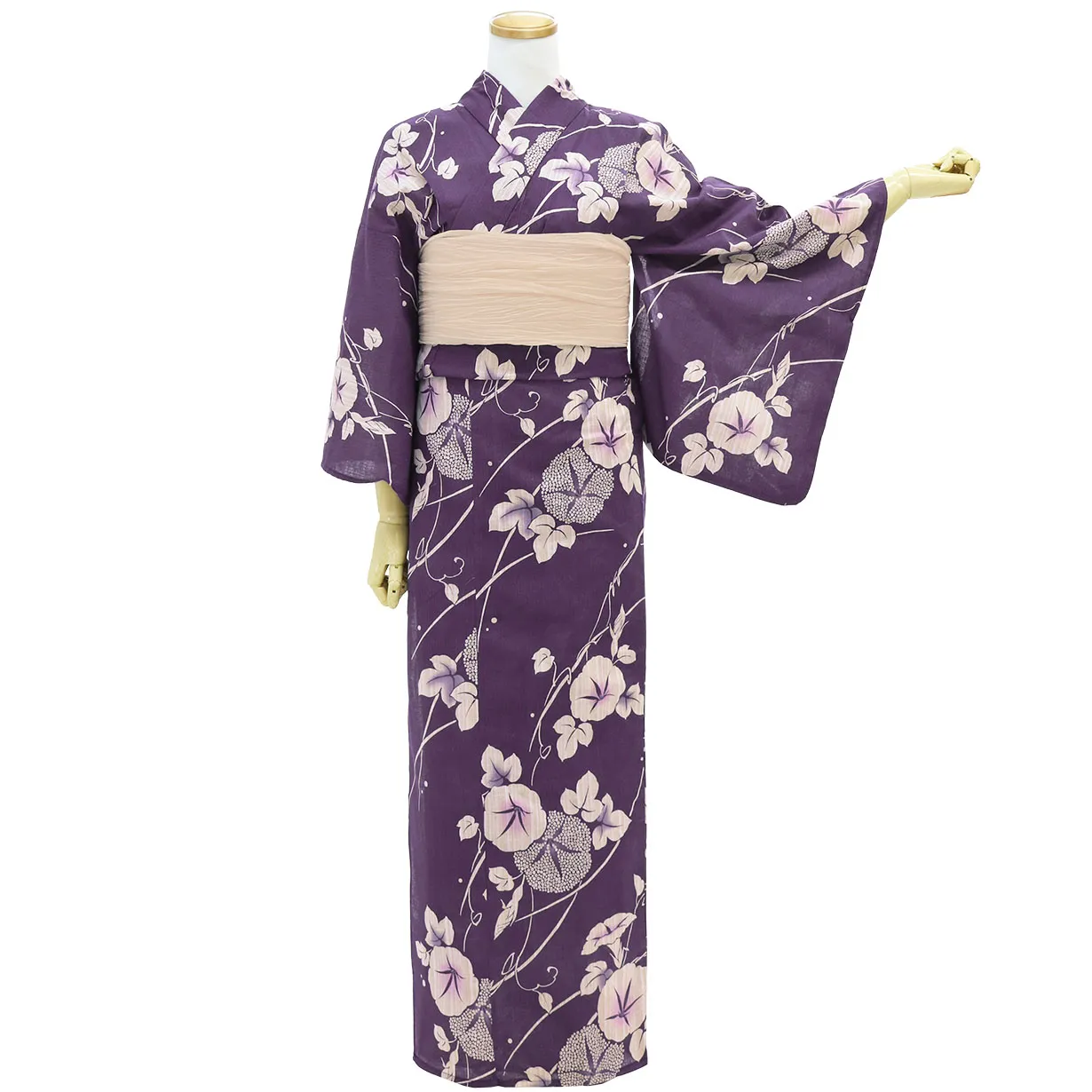 浴衣セット九重✖️中村里砂 浴衣 レディース 九重 × 中村里砂 浴衣単品 (オフ白地 赤・黒 梅