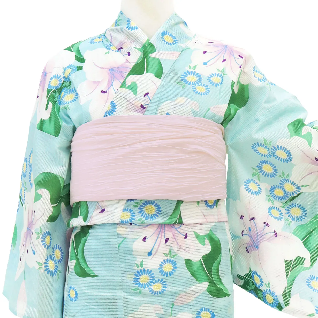 ほぼ新品・美品] 京都藤誠 浴衣 水色 新宿マルイ】京都藤誠が