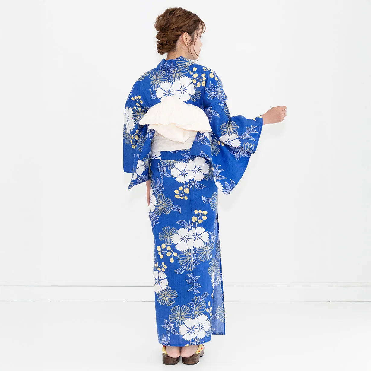 青地×撫子／レディース浴衣／後ろ姿