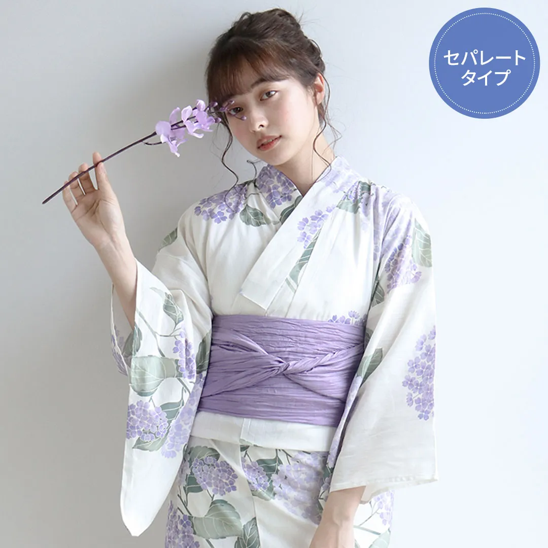 生成×紫の紫陽花／レディース二部式浴衣