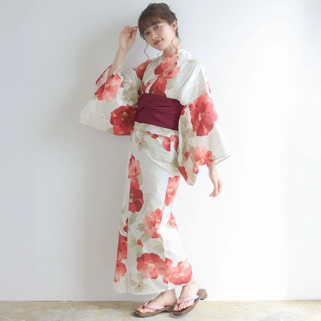 【竺仙】　奥州紬　浴衣　夏椿　沙羅双樹 竺仙】 奥州紬 浴衣 夏椿 沙羅双樹 - メルカリ