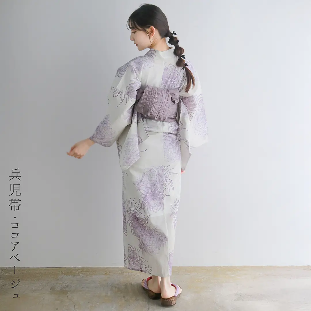 生成×紫菊／レディース二部式浴衣 後ろ